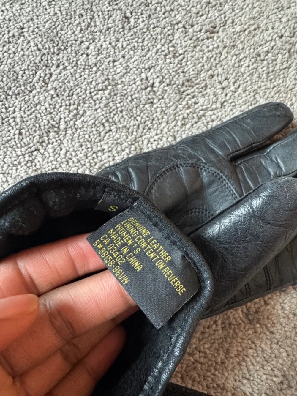 Harley Davidson Black Genuine Leather Gloves SIZE S